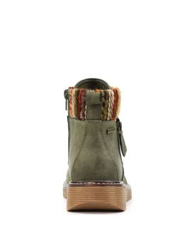 Lunar Green Wide Fit Animal Print California Boots Best