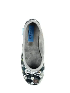 Lunar Ladies Ballerina Slippers Grey Sale