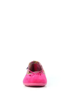 Lunar Pink Bow Tartan Trim Pump Slippers