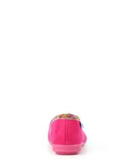 Lunar Pink Bow Tartan Trim Pump Slippers