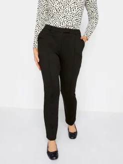 M&Co Black Ponte Slim Leg Trousers Sale