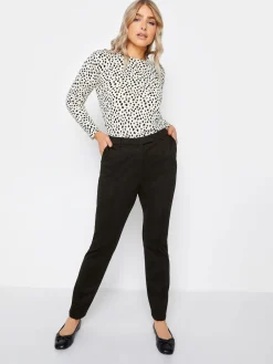 M&Co Black Ponte Slim Leg Trousers Sale