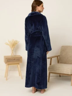 M&Co Blue Super Luxe Shawl Maxi Robe New