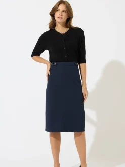 M&Co Blue Tailored Pencil Skirt Clearance