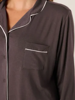 M&Co Brown Long Sleeve Pyjamas Set Clearance