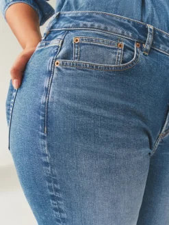 Next Mid Blue Denim Hourglass Mid Rise Stretch Slim Jeans Sale