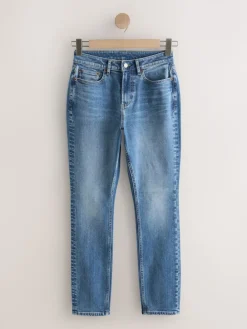 Next Mid Blue Denim Hourglass Mid Rise Stretch Slim Jeans Sale