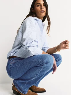 Next Mid Rise Stretch Bootcut Jeans Mid Blue Denim Best