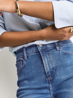 Next Mid Rise Stretch Bootcut Jeans Mid Blue Denim Best