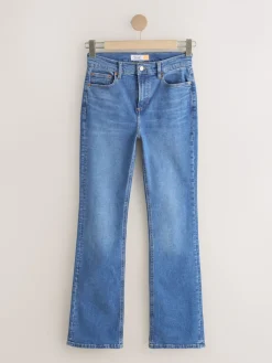 Next Mid Rise Stretch Bootcut Jeans Mid Blue Denim Best