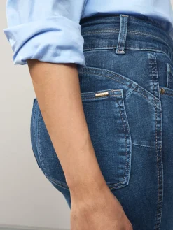 Next Slim Lift And Shape Jeans Mid Blue Denim New