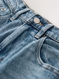 Next Hourglass Comfort Stretch Column Mom Jeans Mid Blue Outlet