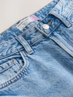 Next Hourglass Wide Leg Jeans Mid Blue Outlet