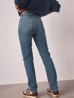 Next Slim Mid Rise Stretch Jeans Mid Blue Online