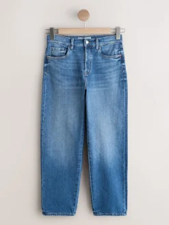 Next Stovepipe Straight Leg Jeans Mid Blue Online
