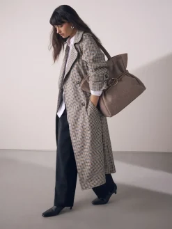 Next Mink Brown Felt Belted Shoulder Bag Hot