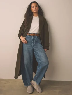 Next Forever Comfort Leather Clean Footbed Clogs Mink Brown New