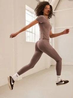 Next Power Active Sports Leggings with Pocket Mink Brown Outlet