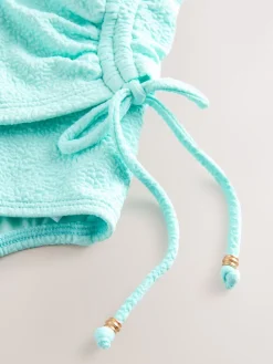 Next Mint Green Textured Ruched Side Tummy Shaping Control Swimsuit Discount