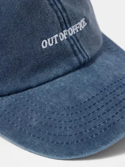 Mint Velvet Blue Denim Slogan Cap Outlet