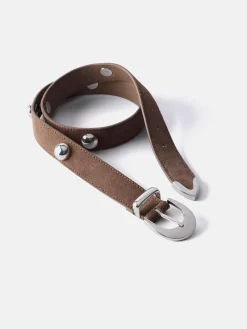 Mint Velvet Statement Leather Belt Brown Discount