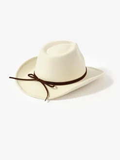 Mint Velvet Cowboy Hat Cream New