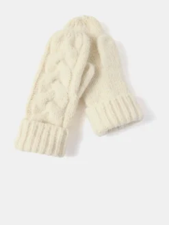 Mint Velvet Cream Cream Cable Knit Mittens Best