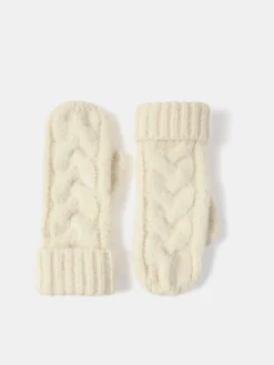 Mint Velvet Cream Cream Cable Knit Mittens Best