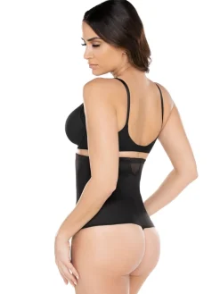 Miraclesuit High Waisted Sheer Firm Tummy Control Thong Black Discount