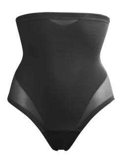 Miraclesuit High Waisted Sheer Firm Tummy Control Thong Black Discount