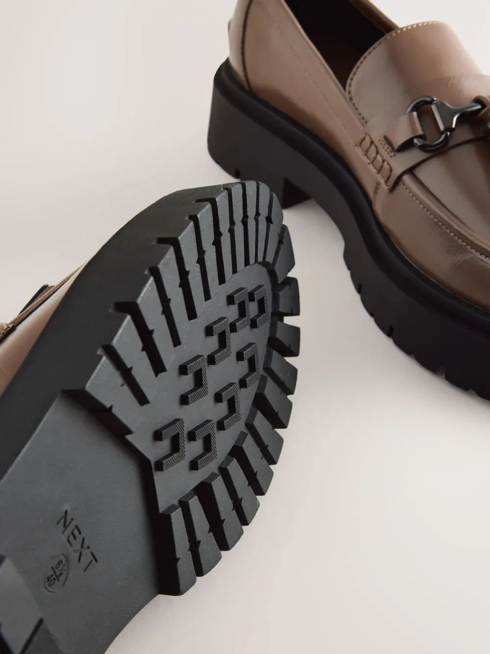 Next Forever Comfort Chunky Platform Tassel Loafers Mocha Brown Sale