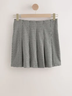 Next Mini Jersey Pleated Skirt Monochrome Check Best