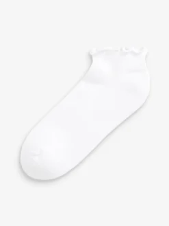 Next Monochrome Frill Top Cushion Sole Trainer Socks 4 Pack Discount