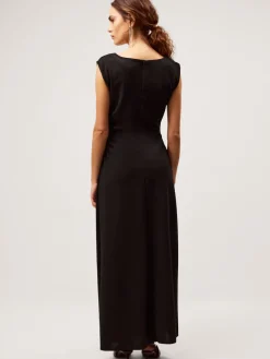 Monsoon Black Tansy Sparkle Trim Jersey Maxi Dress Discount