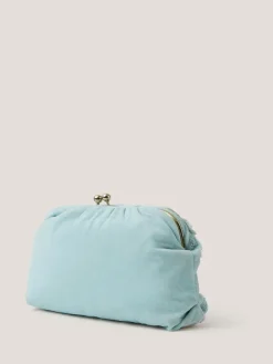 Monsoon Blue Mara Appliqué Flower Clutch Clearance