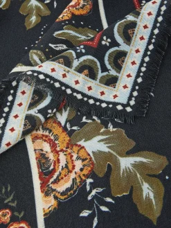 Monsoon Blue Rosalie Square Floral Print Scarf Discount