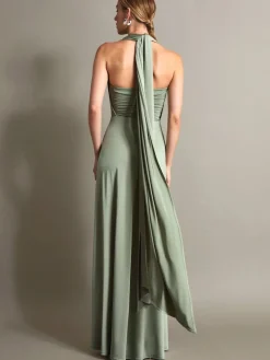 Monsoon Thea Multiway Bridesmaid Dress Bottle Green New