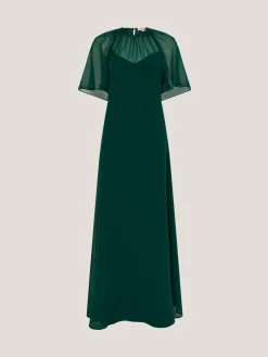 Monsoon Green Mona Angel Sleeve Maxi Dress Hot