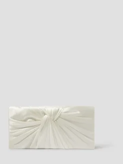 Monsoon Natural Talia Twisted Satin Clutch Bag