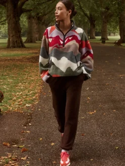 Next Active Printed Borg Jacket Mountain Print Best