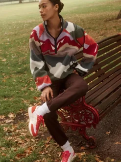 Next Active Printed Borg Jacket Mountain Print Best