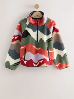 Next Active Printed Borg Jacket Mountain Print Best