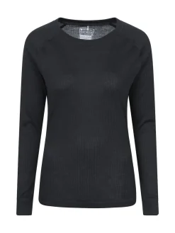 Mountain Warehouse Talus Womens Round Neck Thermal Top Black