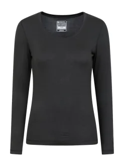 Mountain Warehouse Black Womens Keep The Heat Thermal Top and Pants Set