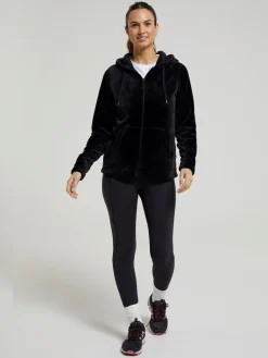 Mountain Warehouse Black Womens Snaggle Hooded Fleece Discount