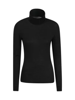 Mountain Warehouse Black Womens Merino Thermal Top Hot