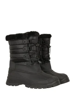 Mountain Warehouse Whistler Womens Sherpa Lined Adaptive Snow Boots Black Best