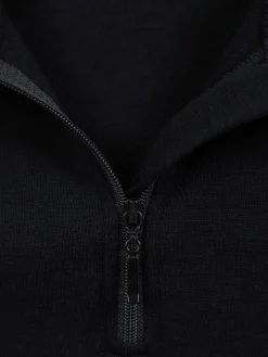 Mountain Warehouse Black Womens Merino Zip Neck Thermal Top Online