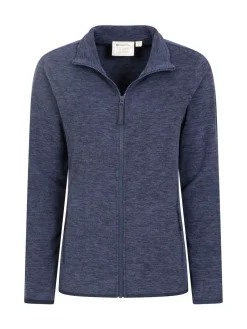 Mountain Warehouse Womens Snowdon Melange II Full-Zip Fleece Dark Blue Best