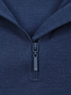 Mountain Warehouse Navy Womens Merino Zip Neck Thermal Top